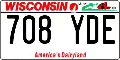 WI license plate 708YDE