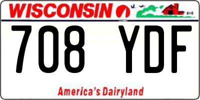 WI license plate 708YDF