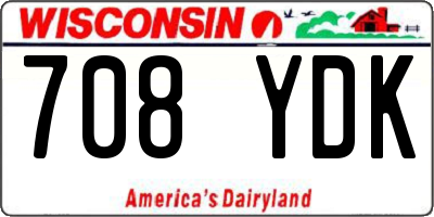 WI license plate 708YDK