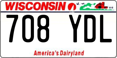 WI license plate 708YDL