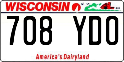 WI license plate 708YDO