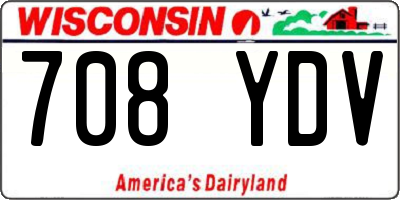 WI license plate 708YDV