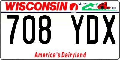 WI license plate 708YDX