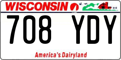 WI license plate 708YDY
