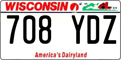 WI license plate 708YDZ