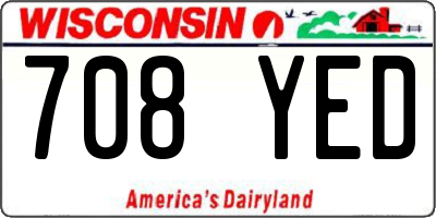 WI license plate 708YED