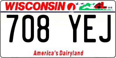 WI license plate 708YEJ