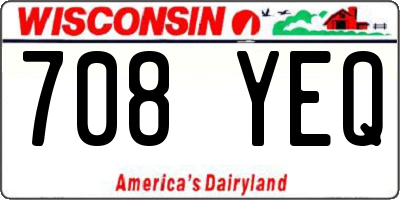 WI license plate 708YEQ