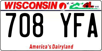 WI license plate 708YFA