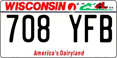 WI license plate 708YFB