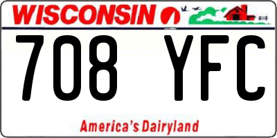 WI license plate 708YFC