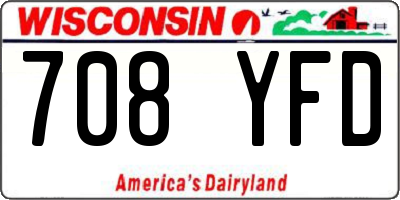 WI license plate 708YFD