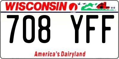 WI license plate 708YFF