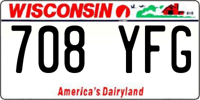 WI license plate 708YFG