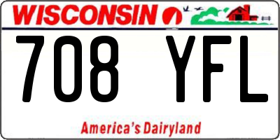 WI license plate 708YFL