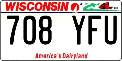 WI license plate 708YFU