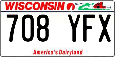 WI license plate 708YFX