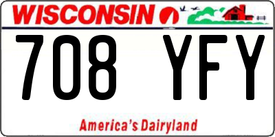 WI license plate 708YFY