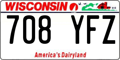 WI license plate 708YFZ