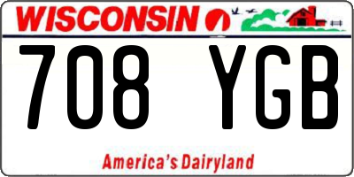 WI license plate 708YGB