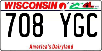 WI license plate 708YGC