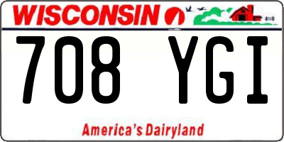 WI license plate 708YGI