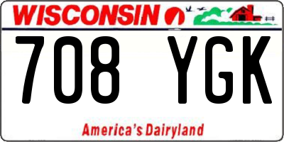 WI license plate 708YGK