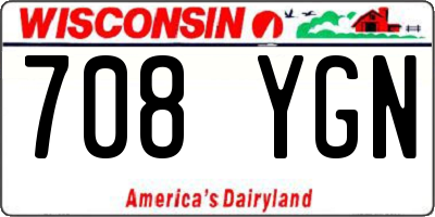 WI license plate 708YGN