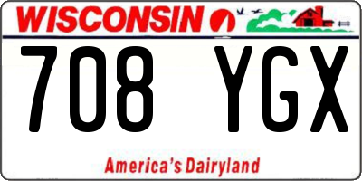 WI license plate 708YGX