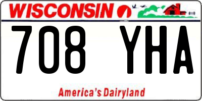 WI license plate 708YHA