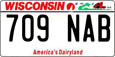 WI license plate 709NAB