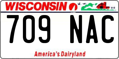 WI license plate 709NAC