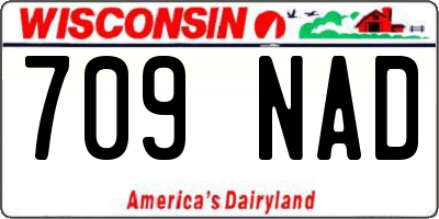 WI license plate 709NAD