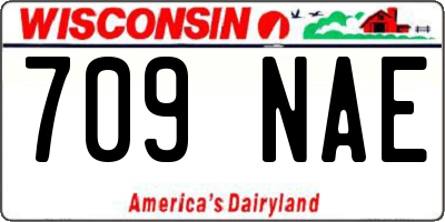 WI license plate 709NAE