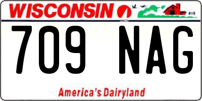 WI license plate 709NAG