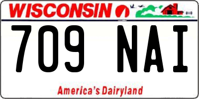 WI license plate 709NAI