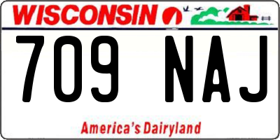 WI license plate 709NAJ