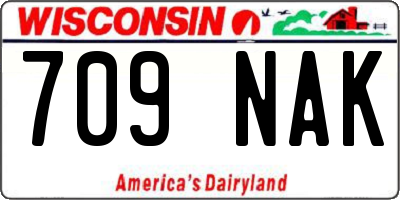 WI license plate 709NAK