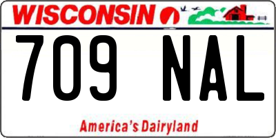 WI license plate 709NAL