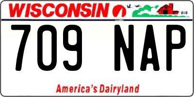 WI license plate 709NAP