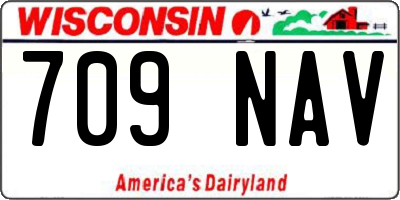 WI license plate 709NAV