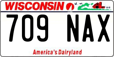 WI license plate 709NAX