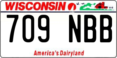 WI license plate 709NBB