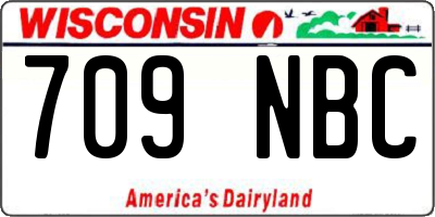 WI license plate 709NBC