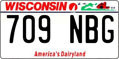 WI license plate 709NBG