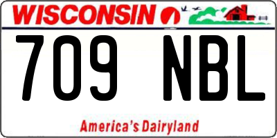 WI license plate 709NBL