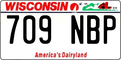 WI license plate 709NBP