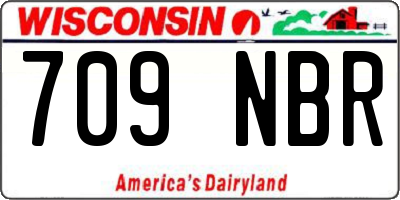 WI license plate 709NBR