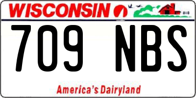 WI license plate 709NBS