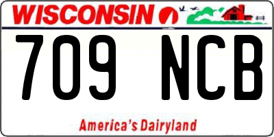 WI license plate 709NCB